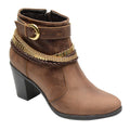 Bota Casual Feminina Cano Curto Couro Comfort Havana 2360