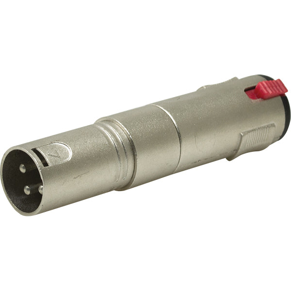 Adaptador Xlr 3 Pin Macho X P10 Femea Stereo Com Trava Nicke Pct C/10 Loud