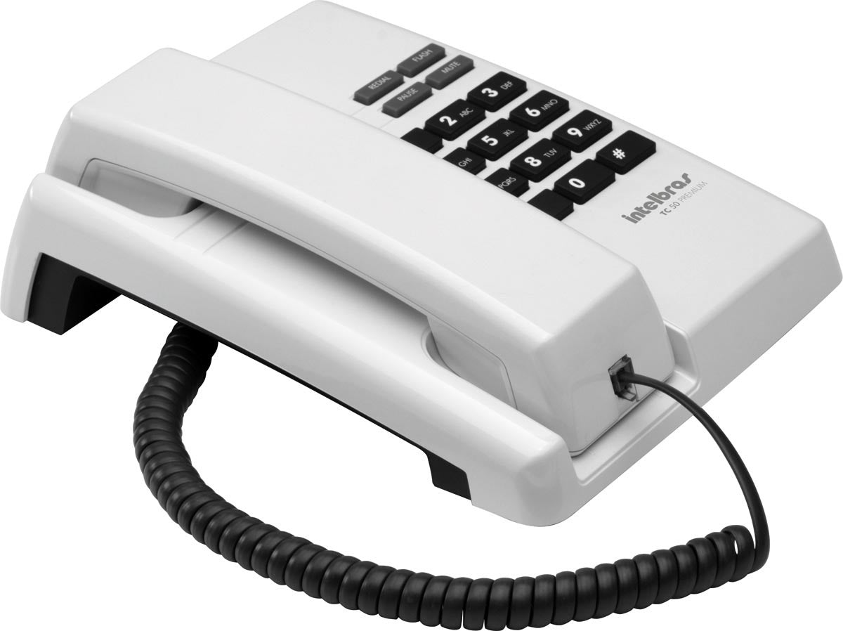 Telefone Tc50 Premium Branco Função Flash, Redial, Pause E Mute 4080085