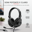 Headset Trust Over-ear USB PC 40mm Ozo 24132i
