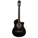 Violao Acustico Classico Nylon Clc-1 Bk C/ Cutaway Preto Waldman
