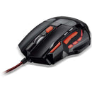 Mouse Gamer Com Rapid Fire Usb 2400dpi Preto E Vermelho Mo236
