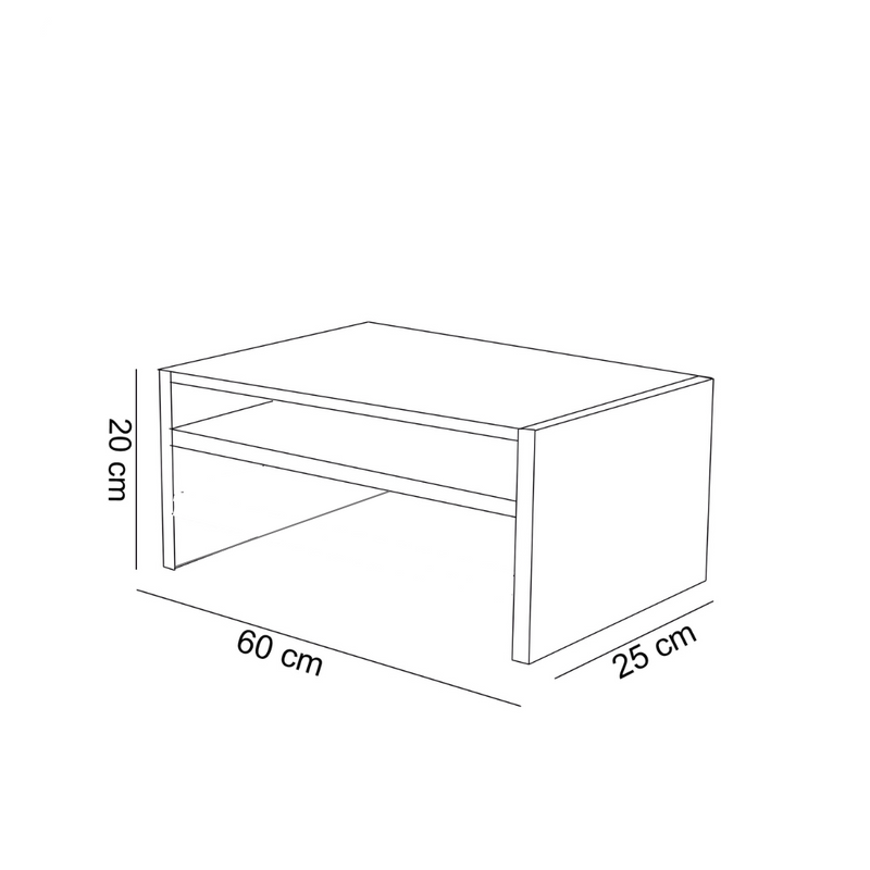 Suporte Duplo Para Monitor Natural Em Mdf