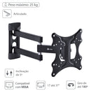 Suporte Para Tv/monitor De 17" A 37""  Padrão Vesa 200x200mm - St110e - Preto
