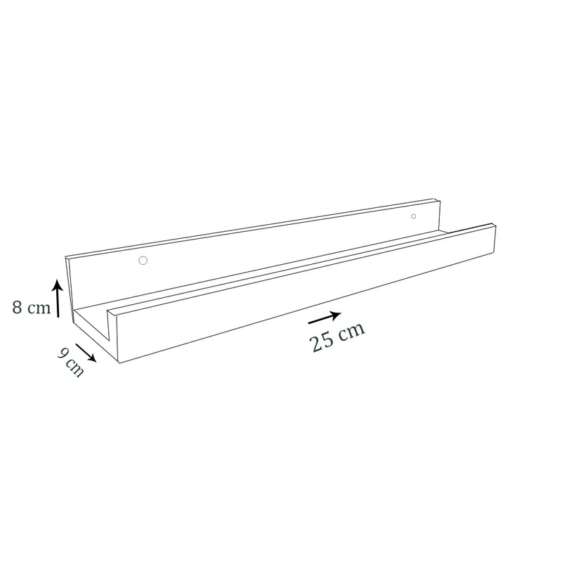 Prateleira Esmalteria Simples Trovarelli 25 Cm Branco