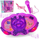 Brinquedo Caixa De Som Com Microfone Karaokê Infantil C/luz