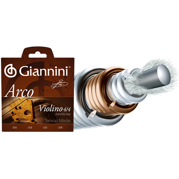 Encord.violino Aco/aluminio 4/4 Geavva Giannini