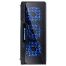 GABINETE GAMER LUMIA COM LATERAL ACRÍLICA PRETO 3 X FAN FRONTAL RGB E COVER DE FONTE