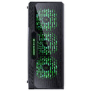 GABINETE GAMER LUMIA COM LATERAL ACRÍLICA PRETO 3 X FAN FRONTAL RGB E COVER DE FONTE