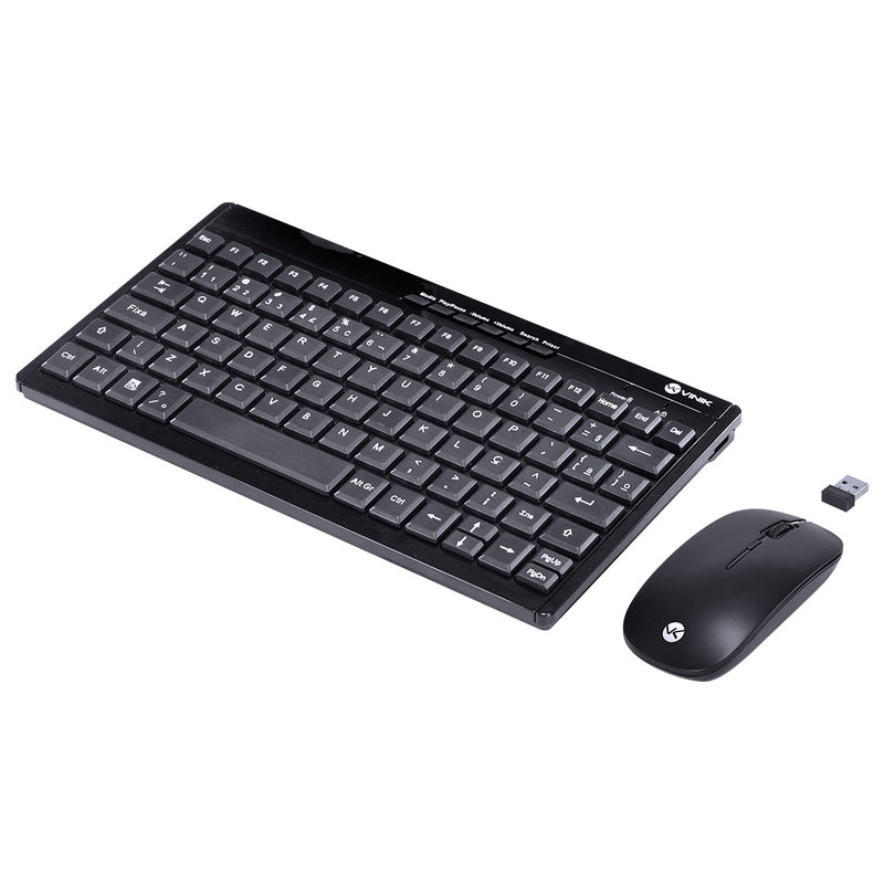 Kit Mini Teclado E Mouse Sem Fio Dynamic Flat - Vinik - Dc110