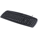 TECLADO MULTIMIDIA USB DYNAMIC 107 TECLAS + 20 TECLAS MULTIMIDIA ABNT2 RESISTENTE À ÁGUA 1.8M PRETO - DT140