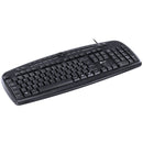 TECLADO MULTIMIDIA USB DYNAMIC 107 TECLAS + 20 TECLAS MULTIMIDIA ABNT2 RESISTENTE À ÁGUA 1.8M PRETO - DT140