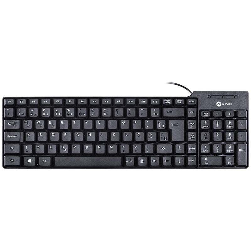 TECLADO COMPACTO USB DYNAMIC ABNT2 1.8M PRETO - DT150