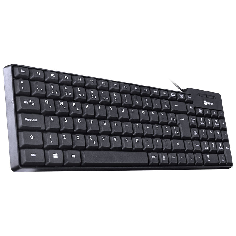 TECLADO COMPACTO USB DYNAMIC ABNT2 1.8M PRETO - DT150