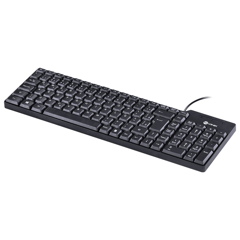 TECLADO COMPACTO USB DYNAMIC ABNT2 1.8M PRETO - DT150