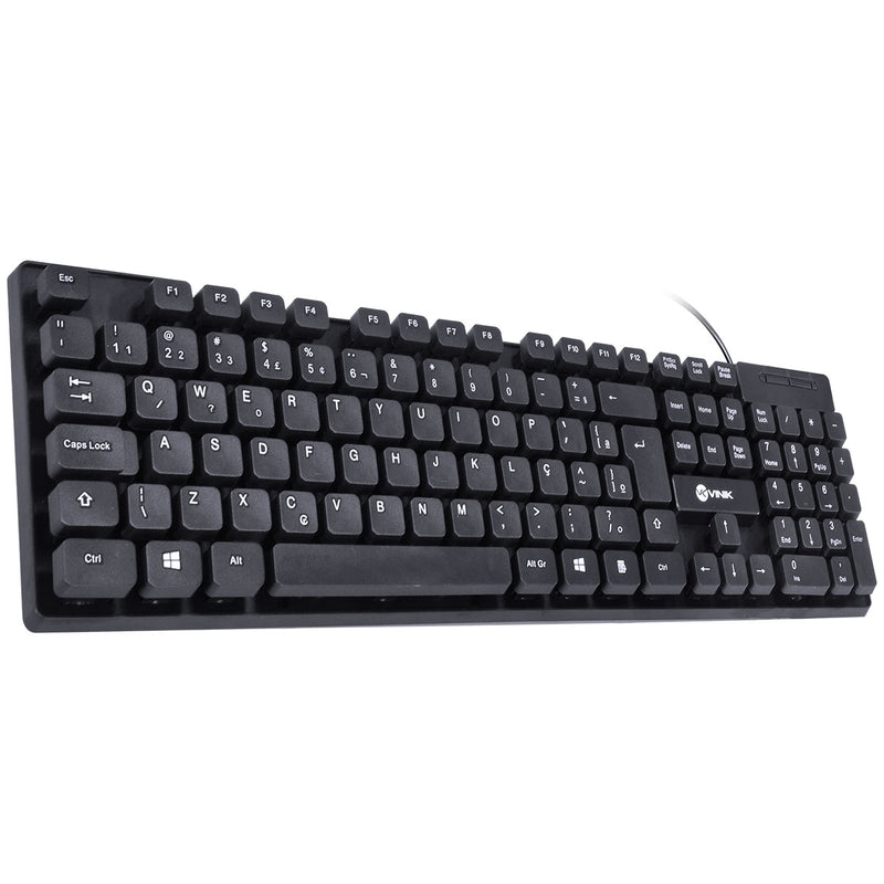 Teclado Usb Dynamic Chocolate Abnt2 Cabo 1.8m Preto - Vinik - Dt160