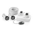 Kit Dvr 4 Canais+ Câmeras, 2 Dome E 2 Bullet 12 Leds Ahd 720p + 100 Metros De Cabo Rf-4mm Se118