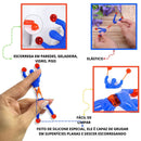Kit 8 Boneco Ninja Que Gruda Na Parede Vidro Geleca Cartela