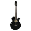 VIOLÃO ELETROACÚSTICO AÇO MINI JUMBO CUTAWAY GSF-1D CEQ BK PRETO, COM AFINADOR E EQUALIZADOR