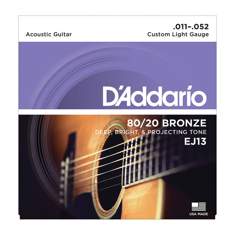 Encordoamento Para Violão Aço Ej13-b 80/20 Bronze