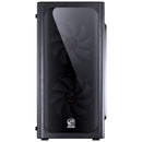 GABINETE MID-TOWER VENUS PRETO COM 2 FANS LED VERMELHO LATERAL EM ACRÍLICO - VENPTVM2FCA