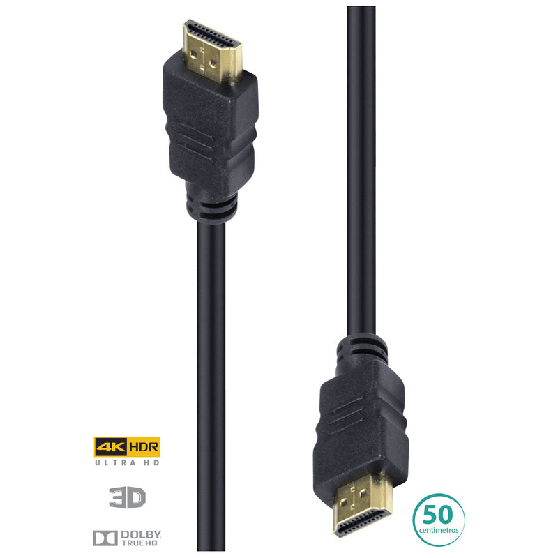 CABO HDMI 2.0 4K ULTRA HD 3D CONEXÃO ETHERNET 50 CM - H20-05