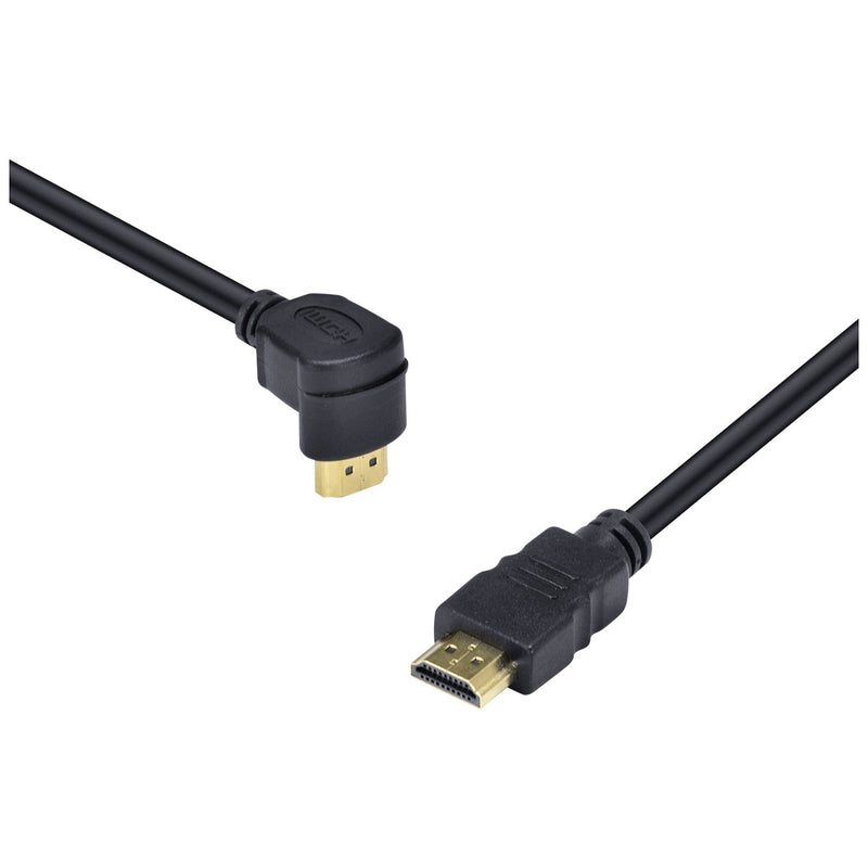 CABO HDMI 2.0 4K ULTRA HD 3D CONEXÃO ETHERNET COM 01 CONECTOR 90º 2 METROS - H2090-2