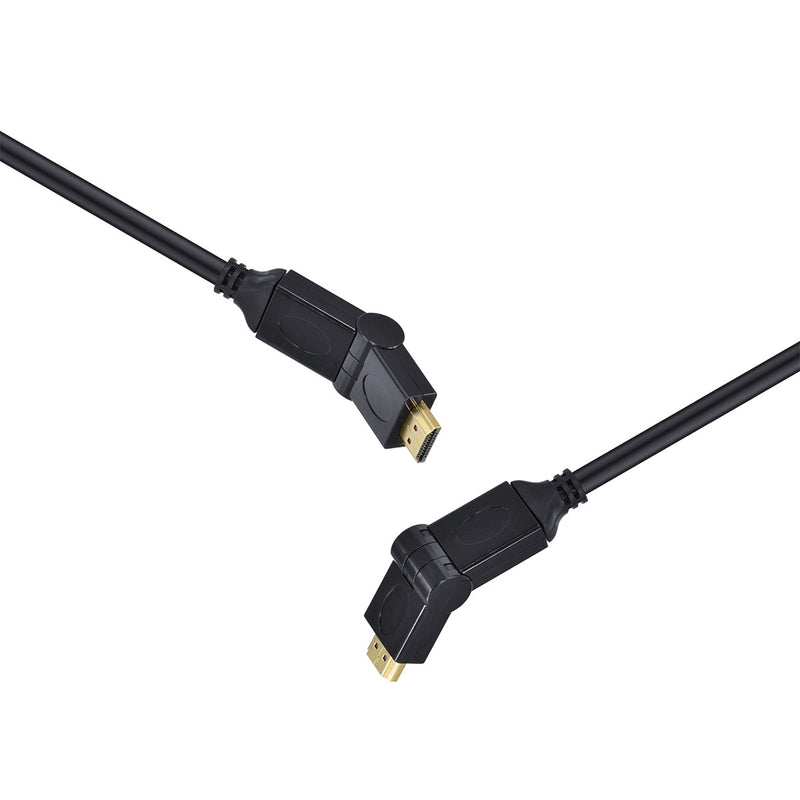 CABO HDMI 2.0 4K ULTRA HD 3D CONEXÃO ETHERNET CONECTORES 180° 2 METROS - H20B180-2