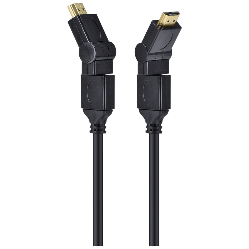 CABO HDMI 2.0 4K ULTRA HD 3D CONEXÃO ETHERNET CONECTORES 360° 2 METROS - H20B360-2