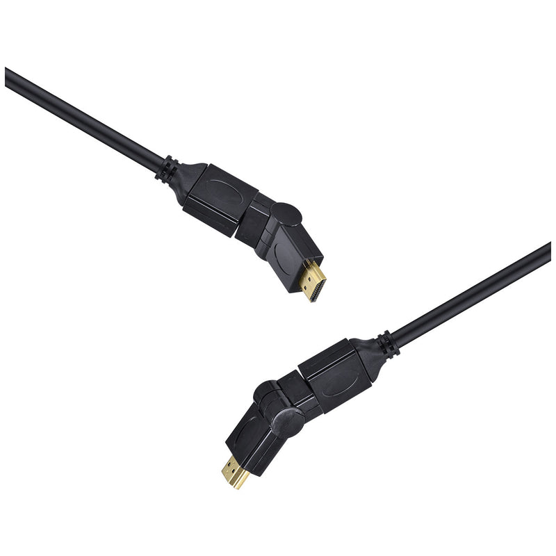 CABO HDMI 2.0 4K ULTRA HD 3D CONEXÃO ETHERNET CONECTORES 360° 2 METROS - H20B360-2