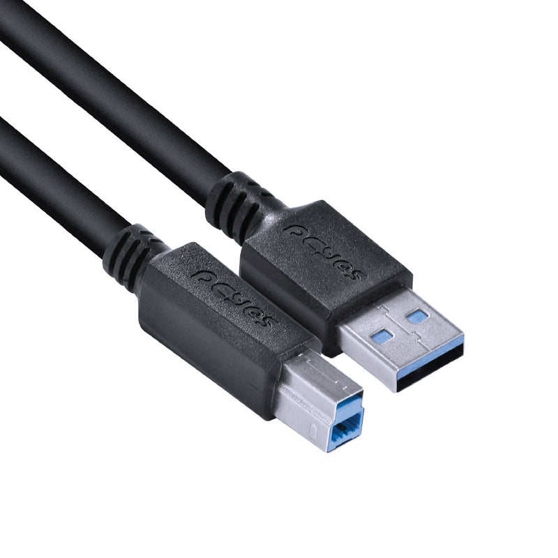 Cabo Para Impressora E Hd Externo Usb A 3.0 Macho Para Usb B 3.0 Macho 28awg Puro Cobre 3 Metros - Puabm3-3