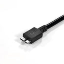 Cabo Para Hd Externo Usb A 3.0 Macho Para Micro Usb B 3.0 (10 Pinos) Macho 28awg Puro Cobre 2 Metros - Puamcm3-2