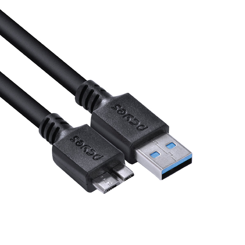 Cabo Para Hd Externo Usb A 3.0 Macho Para Micro Usb B 3.0 (10 Pinos) Macho 28awg Puro Cobre 2 Metros - Puamcm3-2