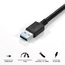 Cabo Extensor Usb A 3.0 Macho Para Usb A 3.0 Fêmea 28awg Puro Cobre  1 Metro - Puamf3-1