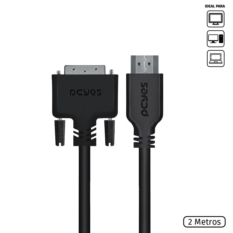 CABO DVI-D 24+1 PARA HDMI 2.0 2 METROS - PDHM20-2