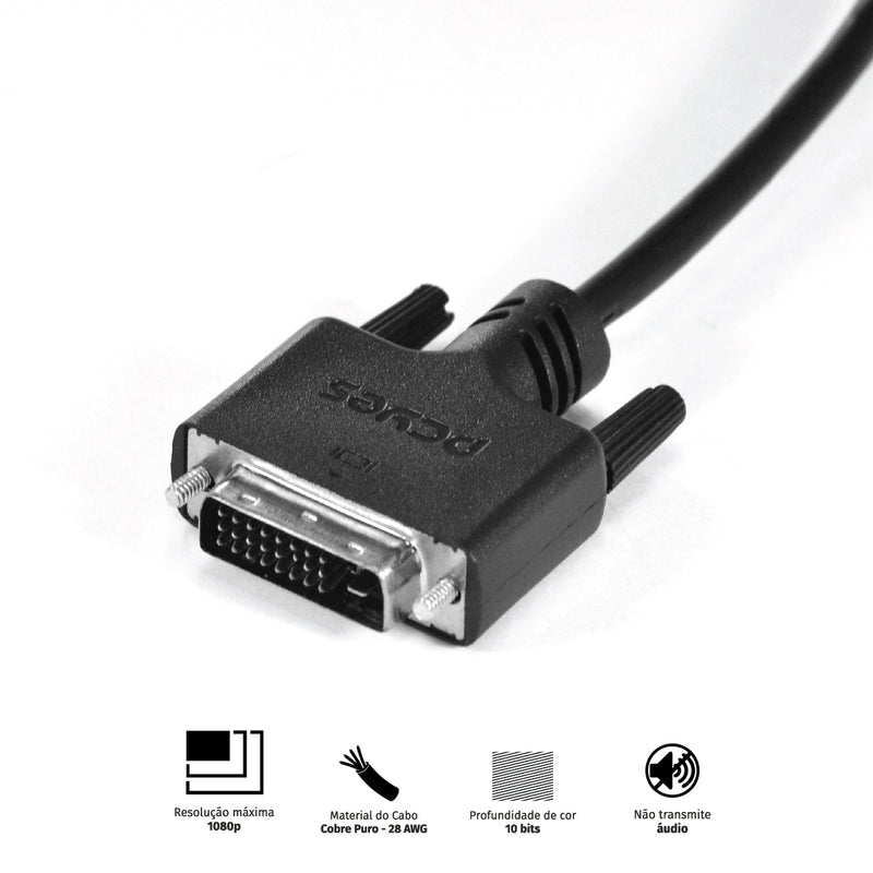 CABO DVI-D 24+1 PARA HDMI 2.0 2 METROS - PDHM20-2