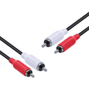 Cabo De áudio 2 Rca Macho Para 2 Rca Macho 28awg Puro Cobre 2 Metros - P2r-2