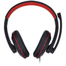 Fone De Ouvido Headset Gamer V Blade Ii P2 Estéreo Com Microfone Retrátil E Ajuste De Haste - Preto Com Vermelho