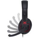 Fone De Ouvido Headset Gamer V Blade Ii P2 Estéreo Com Microfone Retrátil E Ajuste De Haste - Preto Com Vermelho