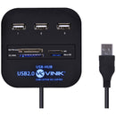 Hub Usb 2.0 Com Leitor De Cartão Sd, Micro Sd, Ms, M2 E Tf