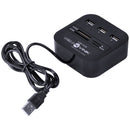 Hub Usb 2.0 Com Leitor De Cartão Sd, Micro Sd, Ms, M2 E Tf