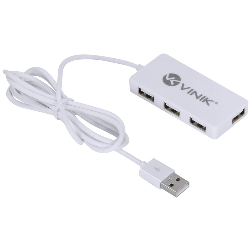 Hub Usb 2.0 Com 4 Portas E 1,2m De Cabo Branco - Huv-20b