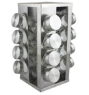 Organizador Porta Tempero Giratório Inox 16 Potes Inox