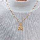 Colar Nossa Senhora Com Zircônias Folheado Em Ouro 18k