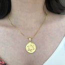 Pingente Estrela De Davi Folheado Em Ouro 18k