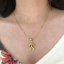 Pingente Nossa Senhora Aparecida Folheado Em Ouro 18k
