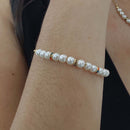 Pulseira Perola Com Elos De Zircônias Coloridas