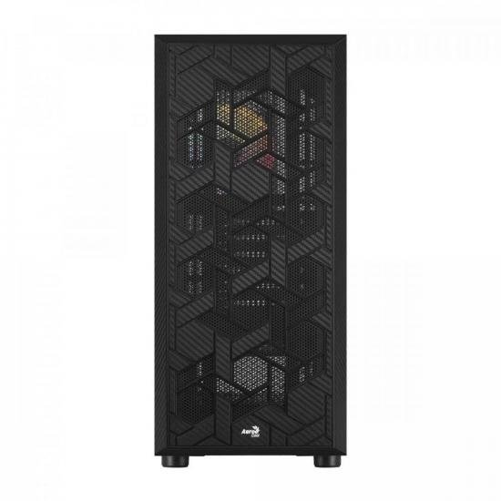 Gabinete Gamer Aerocool Hive Preto RGB Lateral Vidro