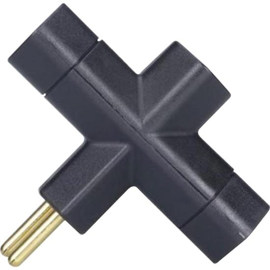 Adaptador Benjamim 2P + T 10A ADP2-34 Preto MarGirius - PCT / 20