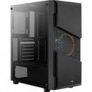 Gabinete Gamer Aerocool Mid Tower Menace Saturn FRGB Preto